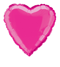 18" Hot Pink Heart Foil Balloon