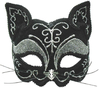 Black Cat Glitter Eyemask on Headband