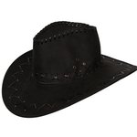 Deluxe Black Suede Cowboy Hat
