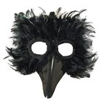 Black Bird Feather Eye Mask